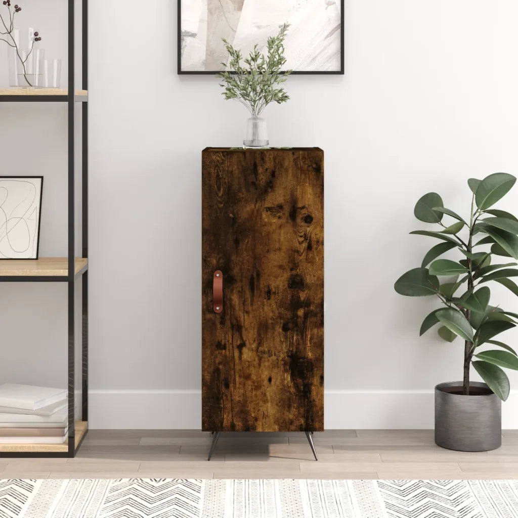 Credenza | Madia | Buffet da pranzo | Armadio da pranzo Rovere Fumo 34,5x34x90 cm in Legno Multistrato