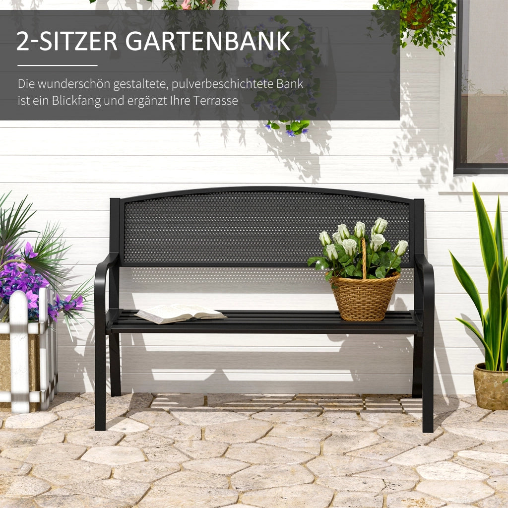 Panchina da Giardino ¨C zephmum ¨C Grigio Antracite 127x60x87 cm