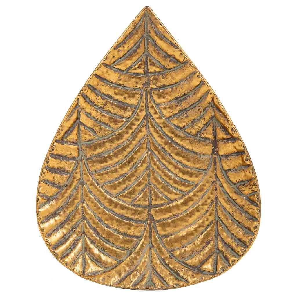 Centrotavola metallo dorato 37.5x30x4.5h cm
