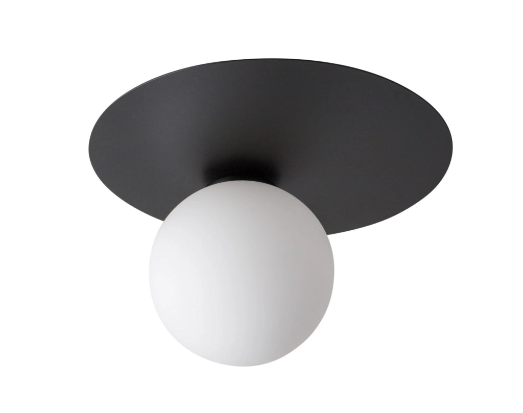 Plafoniera nera con sfera vetro Argon Sigma 1xG9 12W