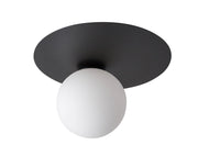 Plafoniera nera con sfera vetro Argon Sigma 1xG9 12W
