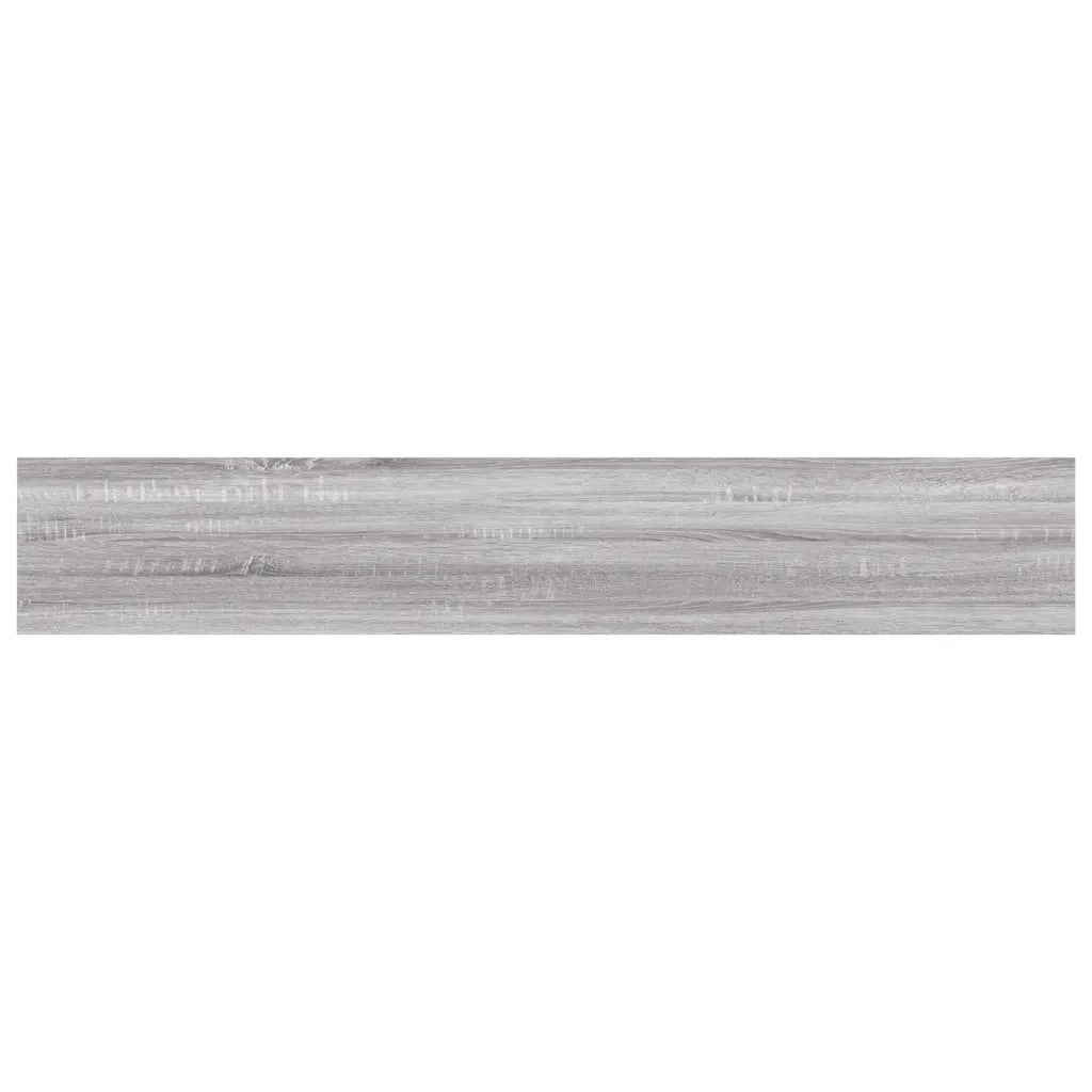 Mensole Parete 4pz Grigio Sonoma 60x10x1,5cm Legno Multistrato 838227