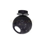 NEMO-PL NP Plafoniera 1 luce colore nero perla lucido attacco GU10 lampadina inclusa