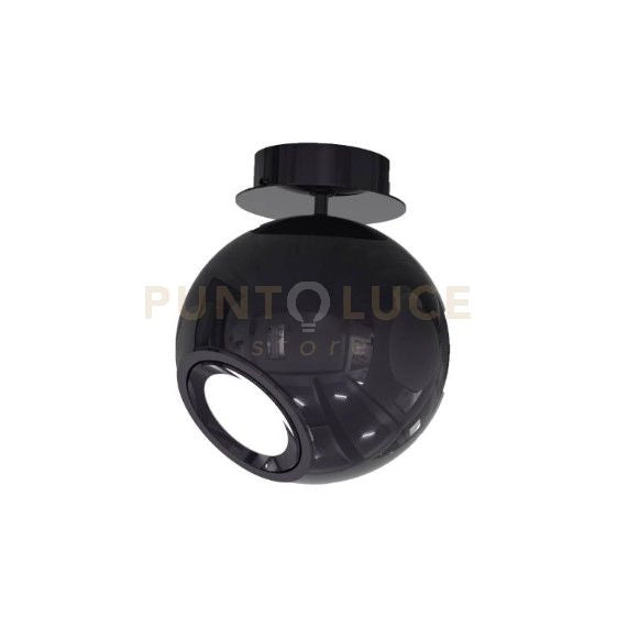 NEMO-PL NP Plafoniera 1 luce colore nero perla lucido attacco GU10 lampadina inclusa