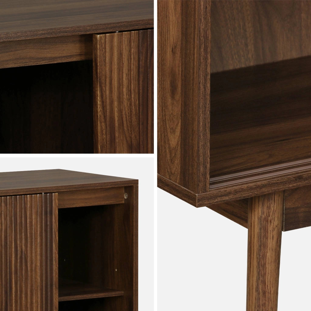 Credenza in legno, 115cm, marrone scuro