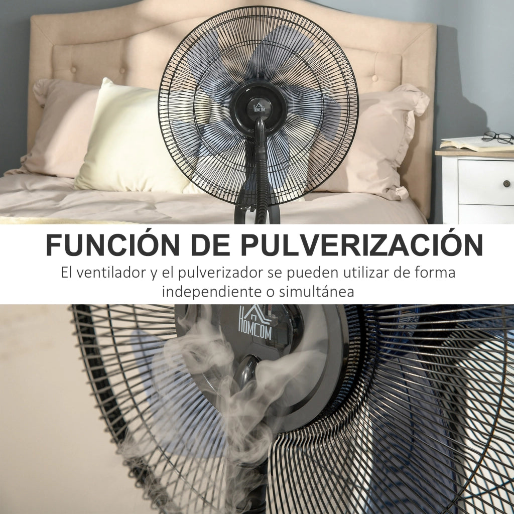 Ventilatore Nebulizzatore da Pavimento 90W ¨C zephmum ¨C Nero 44,5x120 cm