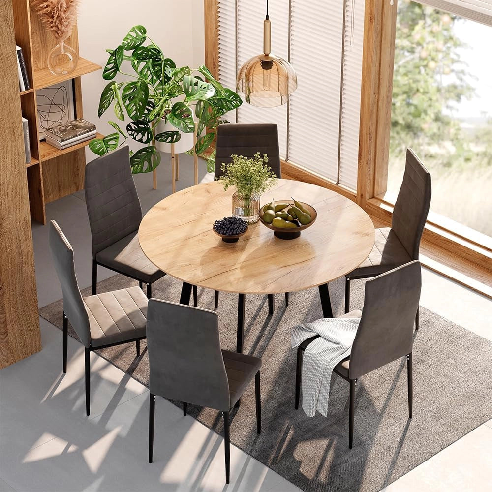 tavolo da pranzo Halvar, Nero, 120 x 120 cm, adatto per sala da pranzo o cucina