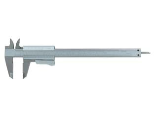 CALIBRO CINQUANTESIMALE MONOBLOCCO CURSORE BLOCCAGGIO AUTOMATICO  lettura utile mm.150, dimensioni mm.230x75x7h.    ALTE