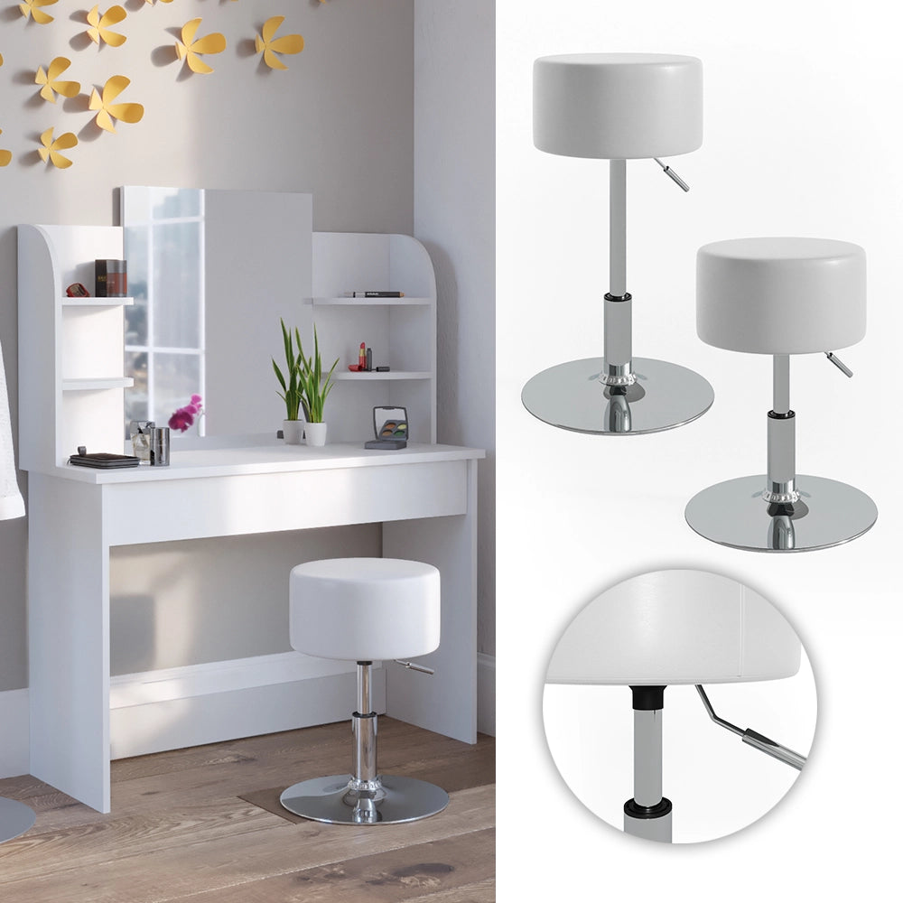 Vicco Sgabello Bianco 33.5 x 67 cm per tavolo da toeletta