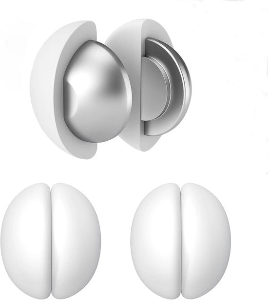 Douchegordini pesi – Magneti forti con rivestimento in silicone inox, prevenzione del fluttuare, adatto per douchegordini, bandiere e tende (bianco - 3 paia)