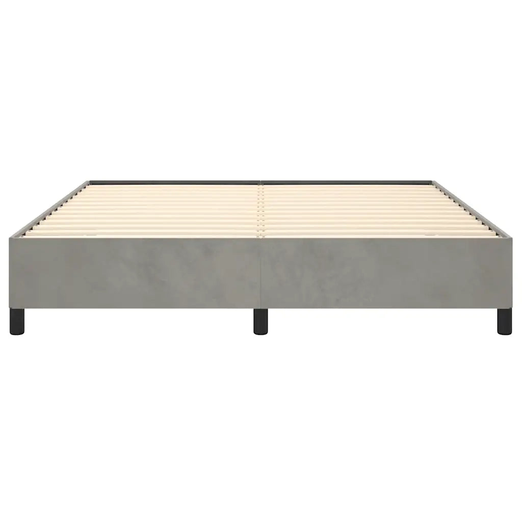 Struttura letto senza Materasso Grigio Chiaro California King Velluto 347363