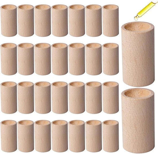 Pacco di 30 Diffusori di Olio Essenziale in Legno - Diffusore di Aroma in Legno di Faggio Naturale contro Zanzare e Odori - Ideale per Aromaterapia in Casa, Ufficio, Auto (5 x 2,8 cm)