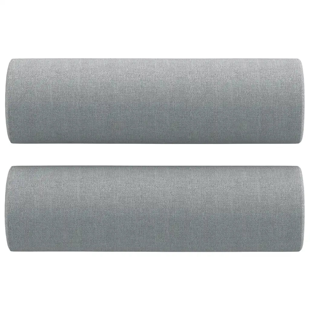 Set Divani 2 pz con Cuscini Grigio Chiaro in Tessuto 3201850