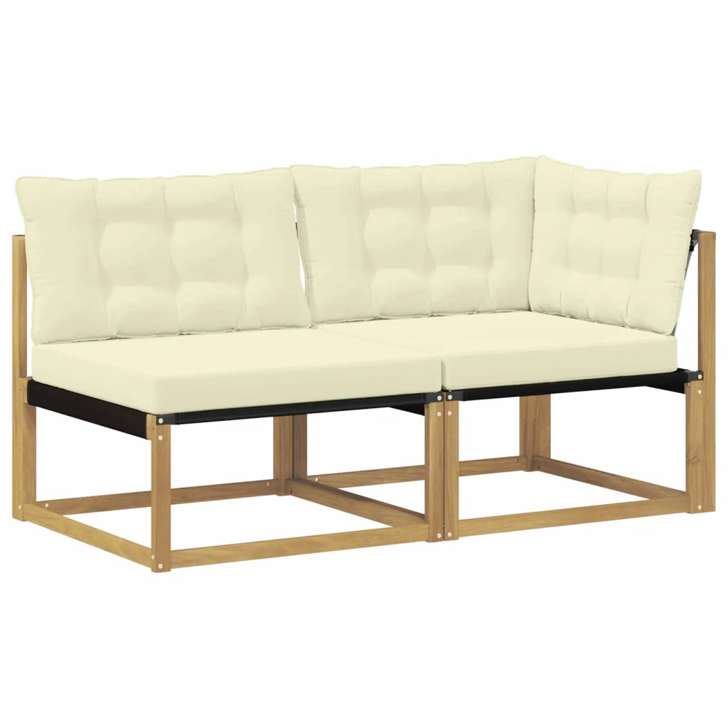 Salotto da Giardino-Divano componibile Sezionale con cuscino Bianco 162,5 x 83 x 73 cm 141607