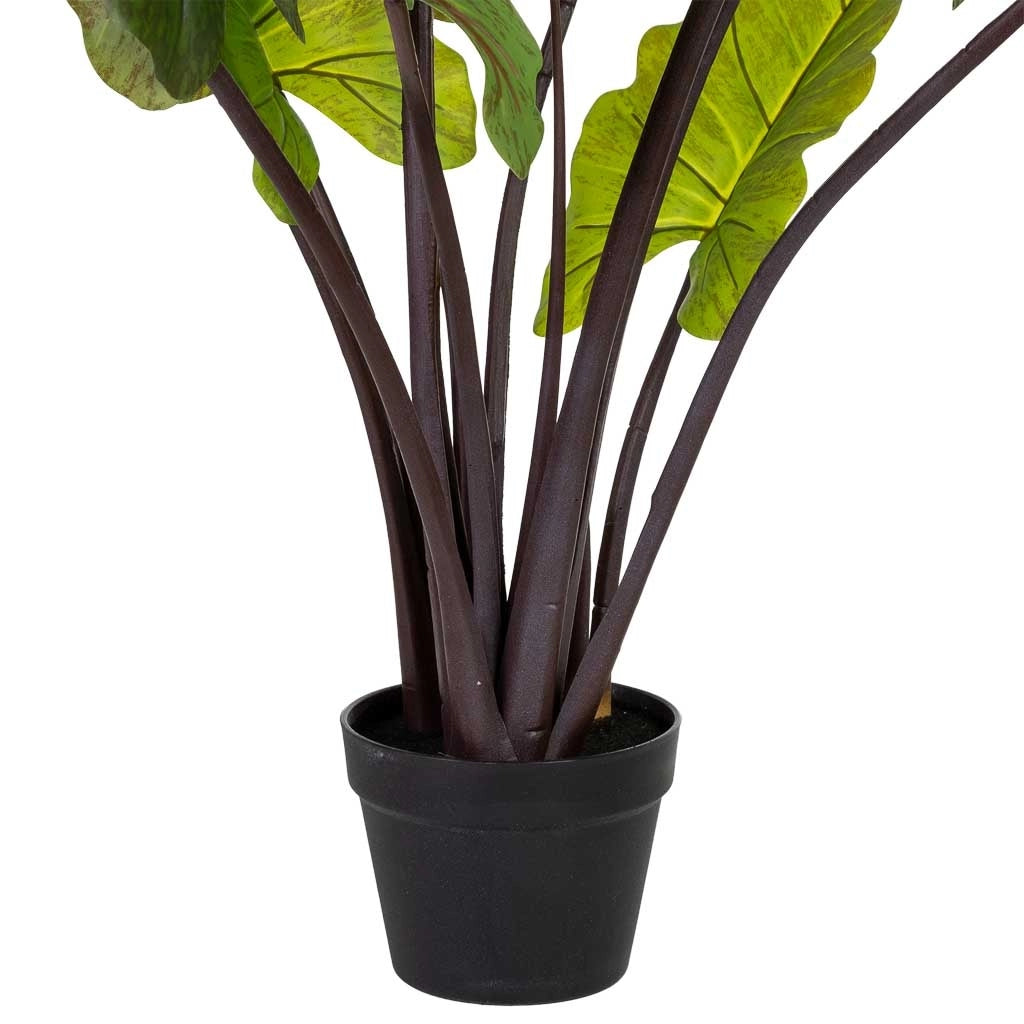 Albero artificiale decorativo verde con 11 foglie verde 80x70x120