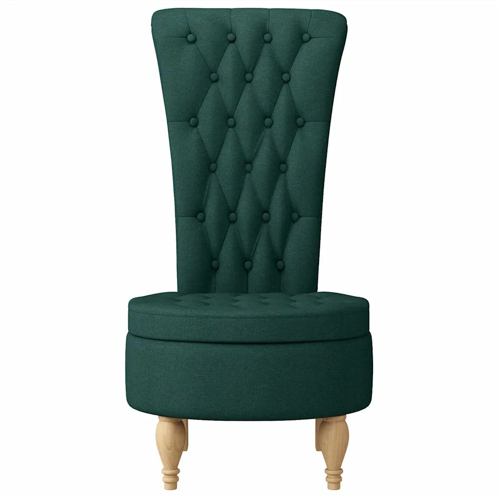 Divano Sedia-Poltrona Slipper Verde Scuro 56,5 x 70 x 110 cm Tessuto
