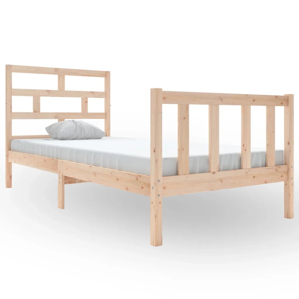 Giroletto-Struttura Letto in Legno Massello di Pino 90x190 cm Single 978922