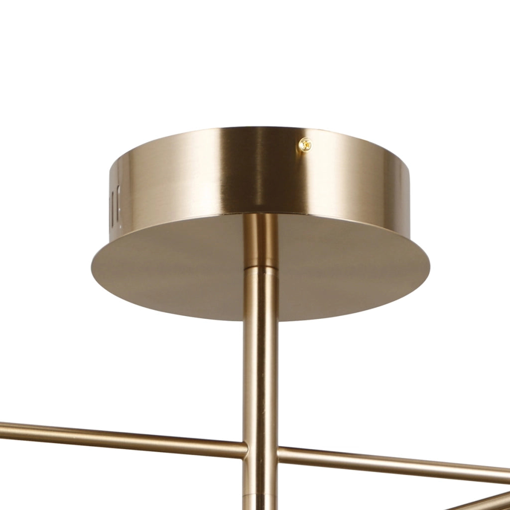 Lampadario Velada Italux oro vetro ambra LED 30W 3000K