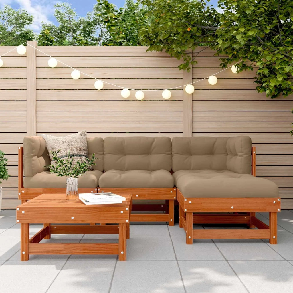 Set Lounge da Giardino 15 pcs Marrone Cerato