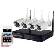 Trade Shop - Kit Di Videosorveglianza Con 4 Telecamere Nvr Lan Wireless Full Hd Wifi Cw567 -