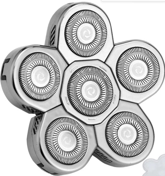 Scheerkop sostitutivo con 6 lame, rasoio elettrico, colore argento