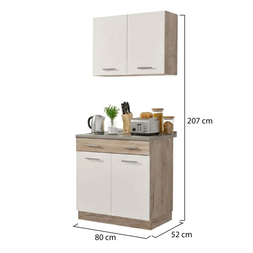 Cucinino Garessio, Cucina un Cassetto, Elettrodomestici non inclusi, Bianco