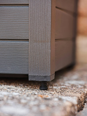 Fioriera da Giardino 42x42x40 cm in Polipropilene Trama 001 Ash Antracite