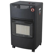 DCG GH02N Stufa a gas infrarossi portatile 4.2 kW 3 livelli di potenza accensione piezoelettrica ODS antiribaltamento ruote colore Nero