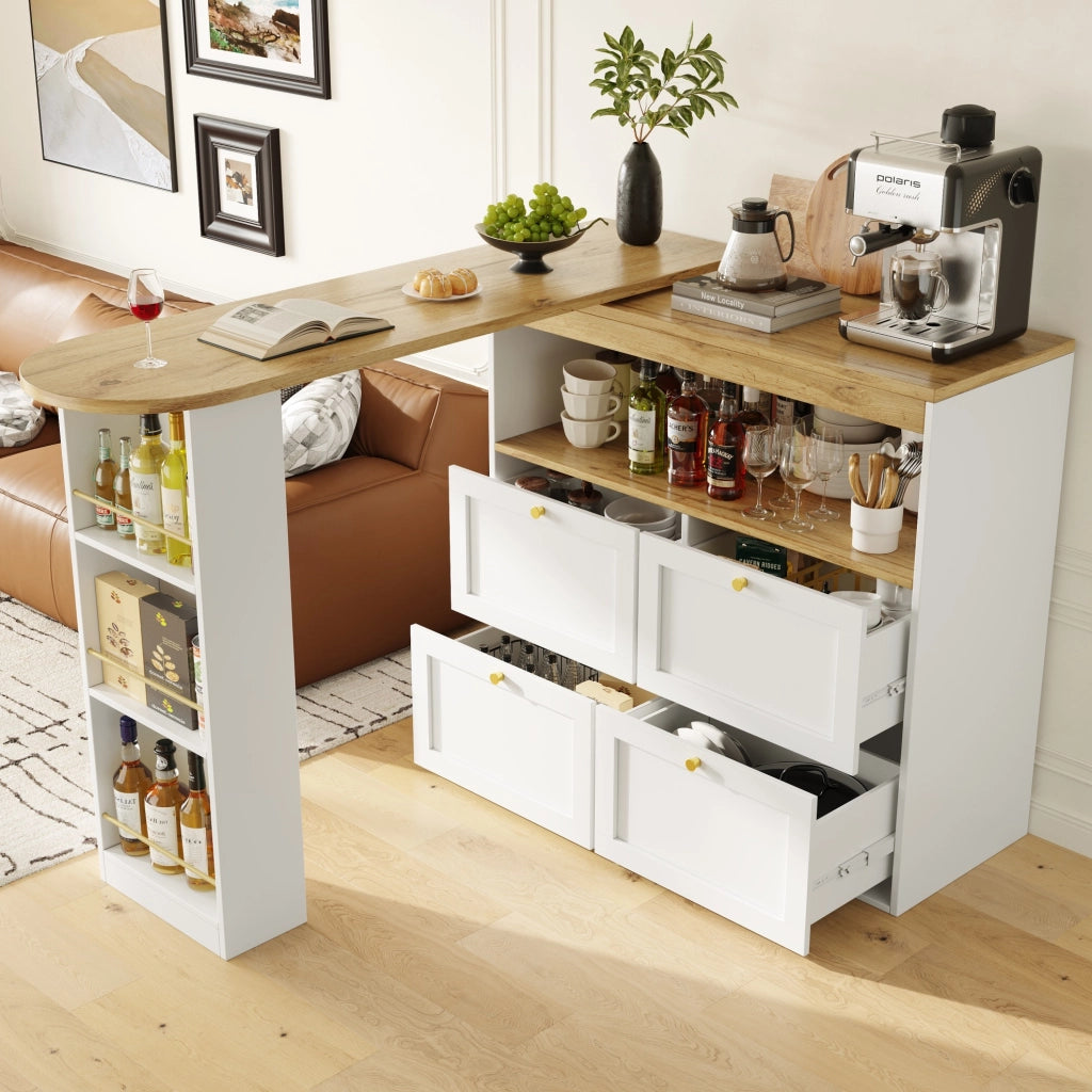 Mobile contenitore modulare girevole 360° in MDF bianco