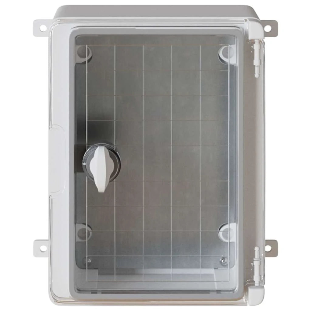 Armadio elettrico moderno dal design elegante 47 x 20 x 60 cm in plastica ABS grigia 02_0058205