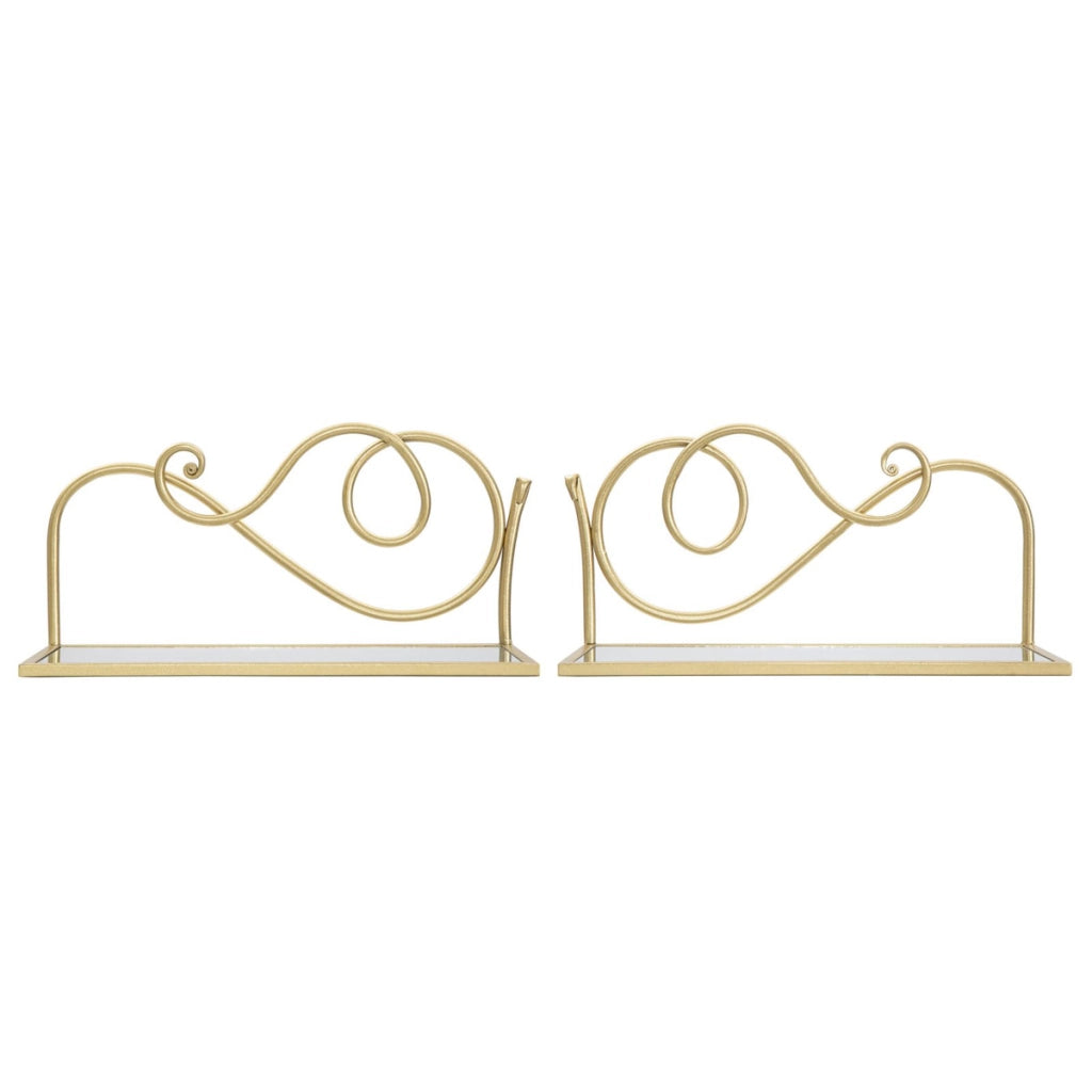 Mensola VKH226, Oro, Metallo, 41,5x18x20,5 cm