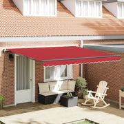 Tenda Retrattile Rosso 400 × 300 cm Tessuto e Alluminio 3330693