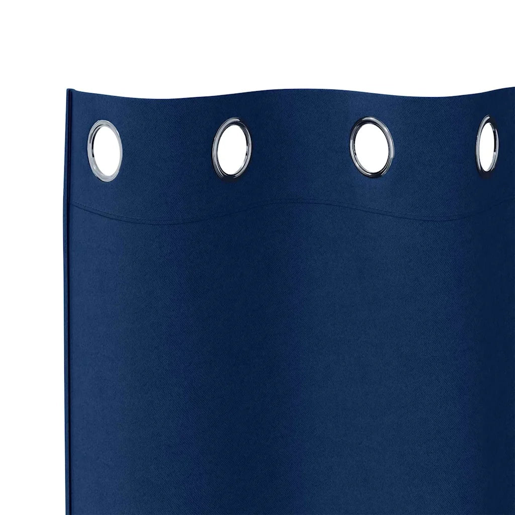 Tende Blackout con Anelli 2 pz Blu Scuro 260 x 140 cm 4107367