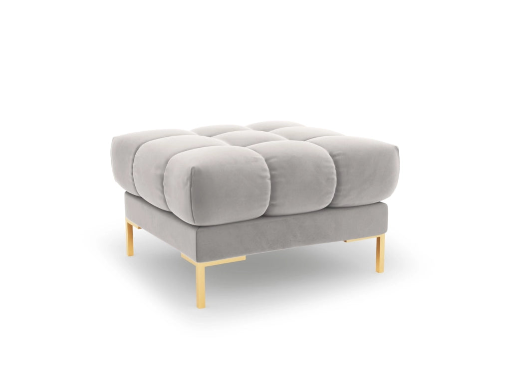 Cosmopolitan Design - Pouf "Bali" in velluto argento 