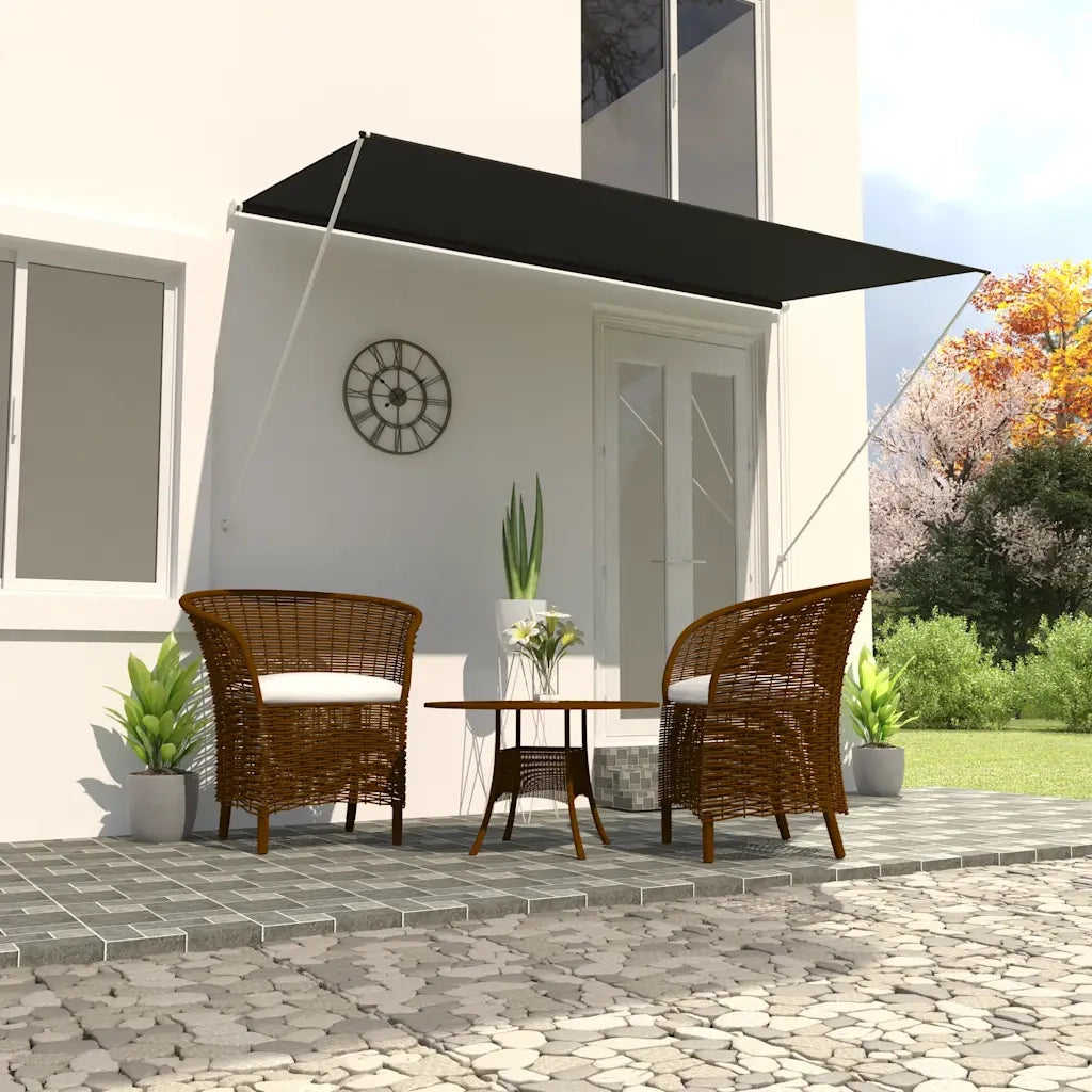 Tenda da Sole Retrattile-Tenda parasole per Patio 350x150 cm Antracite