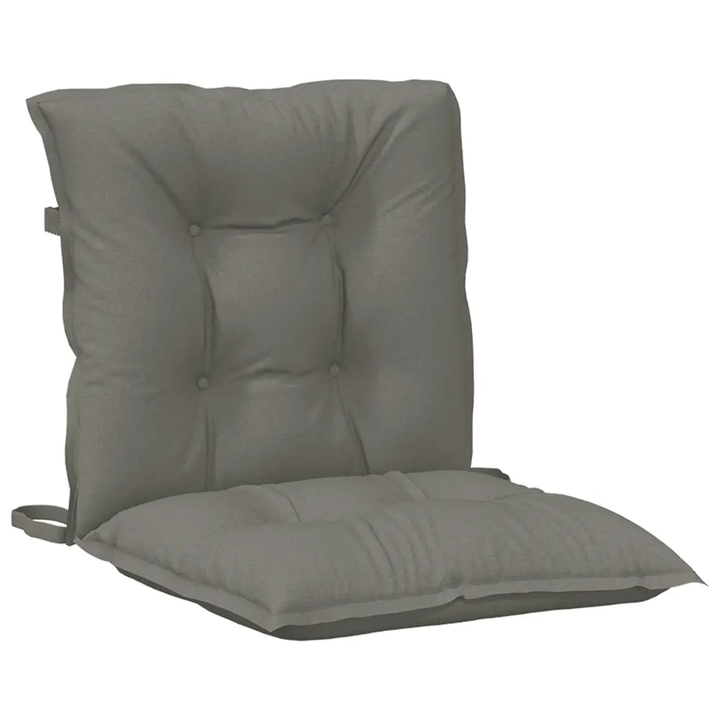 Cuscini Sedia Schiena Bassa 4 pz Grigio MÃ©lange 100x50x7 cm