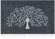 Mat di ingresso con assorbimento superiore per tappeti in casa e all'aperto, resistente e facile da pulire, antiscivolo, per uso interno ed esterno (grigio, 40 x 60 cm)