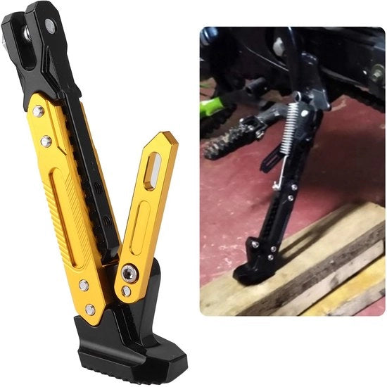 Piedistallo per Motorcicletta Adattabile - Allojamento in Alluminio CNC - Piedistallo Lato - Universale - Componenti Motori - Inclusi Accessori di Montaggio - Sostegno Motorista