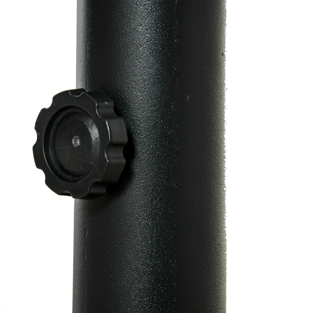 Base per Ombrellone ¨C Xylo ¨C Cemento nero 12x12x30cm con 2 bottoni e 4 viti, per palo 34/38/48mm