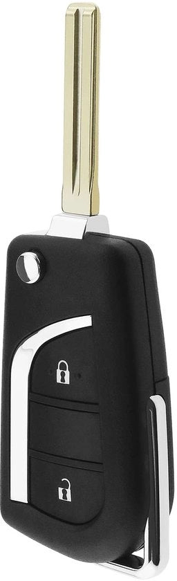 Chiusura a molla per auto - 2 tasti - compatibile con Aygo 2014-2021 - materiale plastico/metallo - resistente ai graffi - facile da installare - chiave per auto