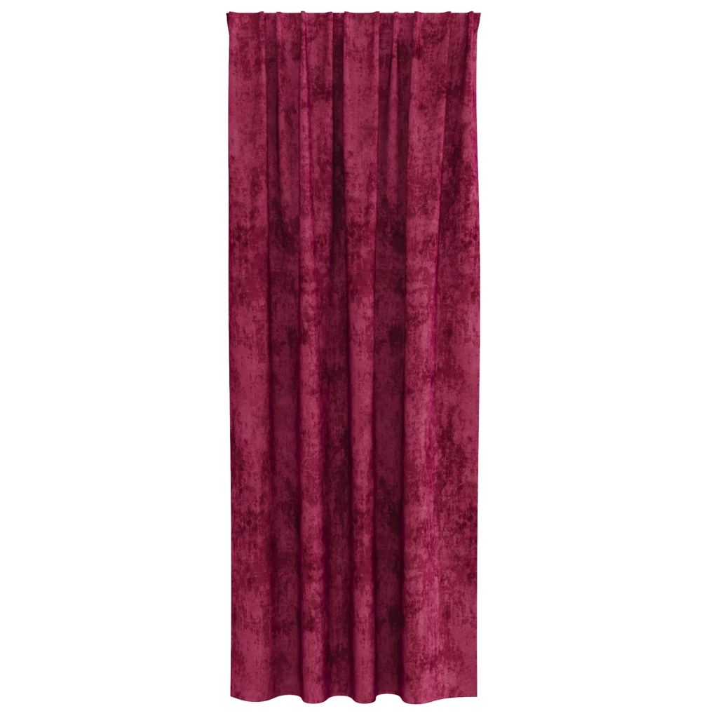 Tende in Velluto 2 pezzi con Occhielli Rosso Borgogna 260x140 cm