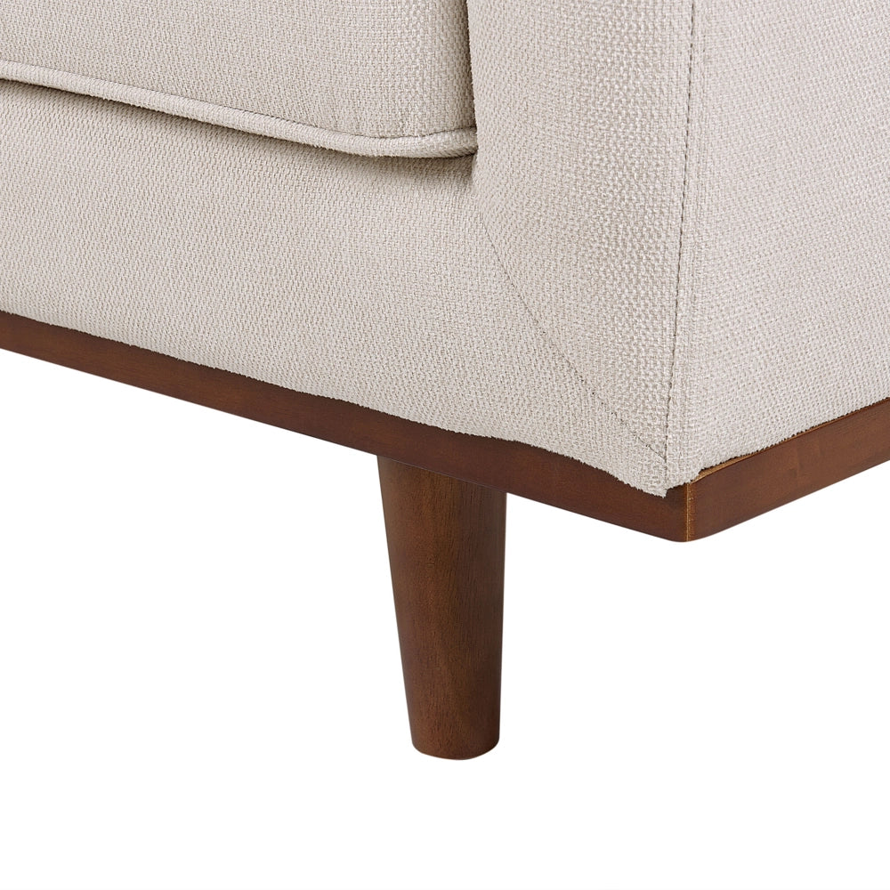 Divano a 3 posti tessuto beige moderno stile retrò soggiorno
