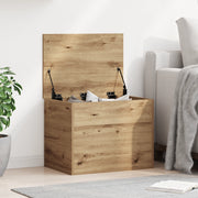 Scatola di Stoccaggio  con Coperchio Rovere Artigianale 60x42x46 cm Legno Ingegnerizzato
