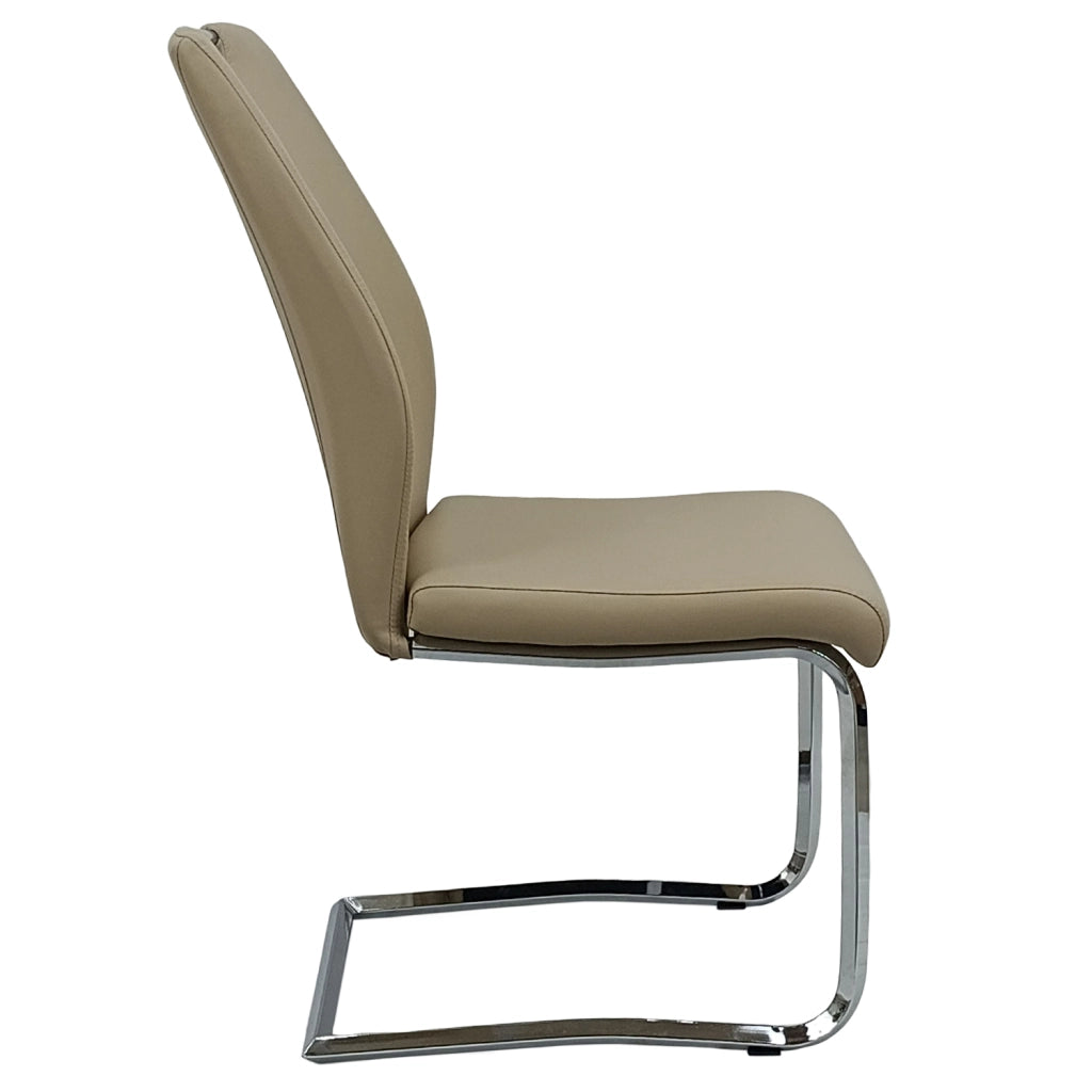Marvin Sedia Edda con Struttura in Metallo e Seduta Imbottita di Design Moderno per Casa Ufficio Sa 2 SEDIE EDDA TORTORA