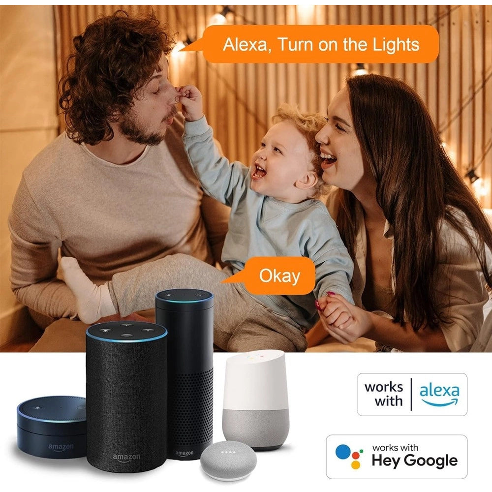 Trade Shop - Lampadina A Filamento Led Intelligente Wifi St64-sf E27 4,9w 1800lm Alexa Google -