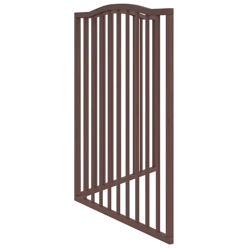 Cancello Cani Pieghevole 2 Pannelli Marrone 160cm Legno Pioppo CFW6652330