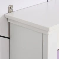 Armadietto 3 Ripiani Anta Design Moderno Salvaspazio da Parete Bagno e Cucina Legno 53x14,5x50.5cm Bianco