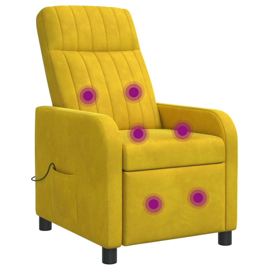 Divano Sedia-Poltrona Massaggiante Giallo Velluto (V)