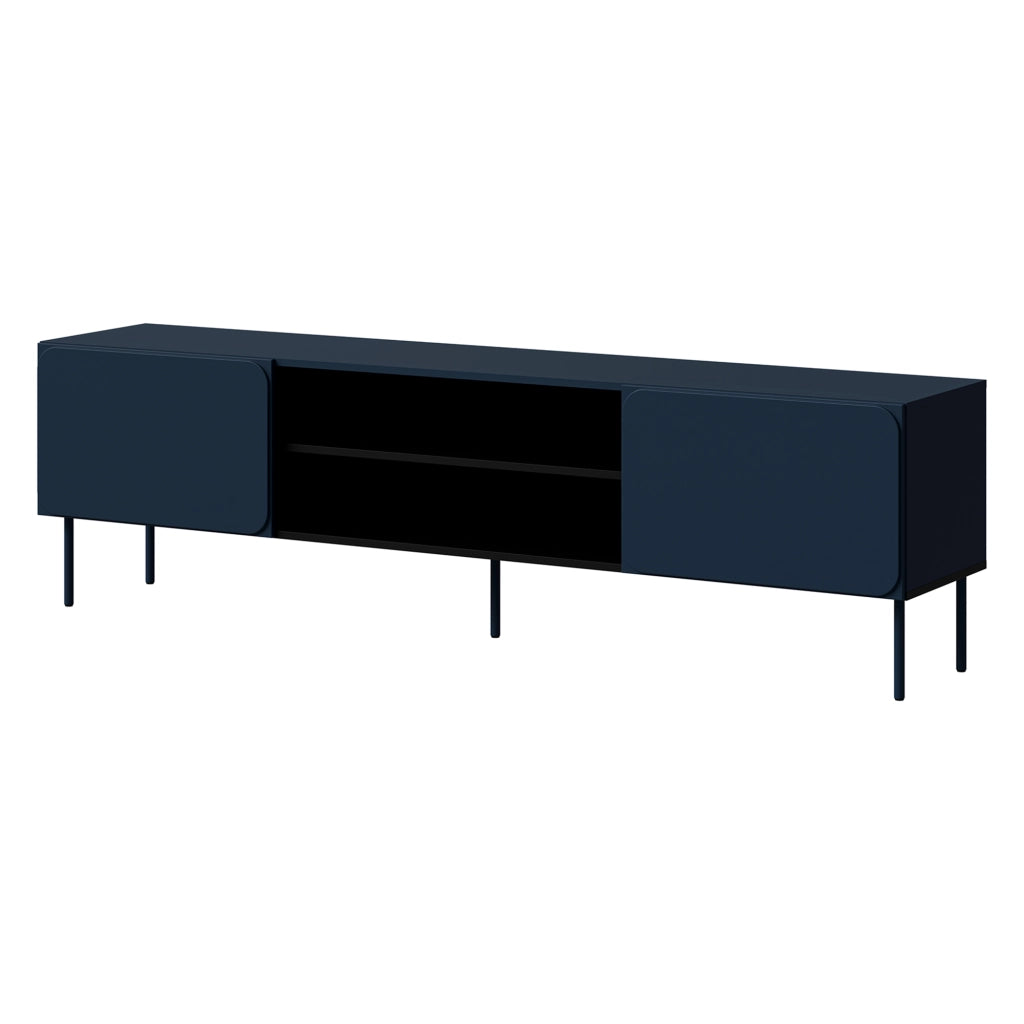 Cesara, Mobile Porta tv un Ripiano, 200x42x57h cm blu