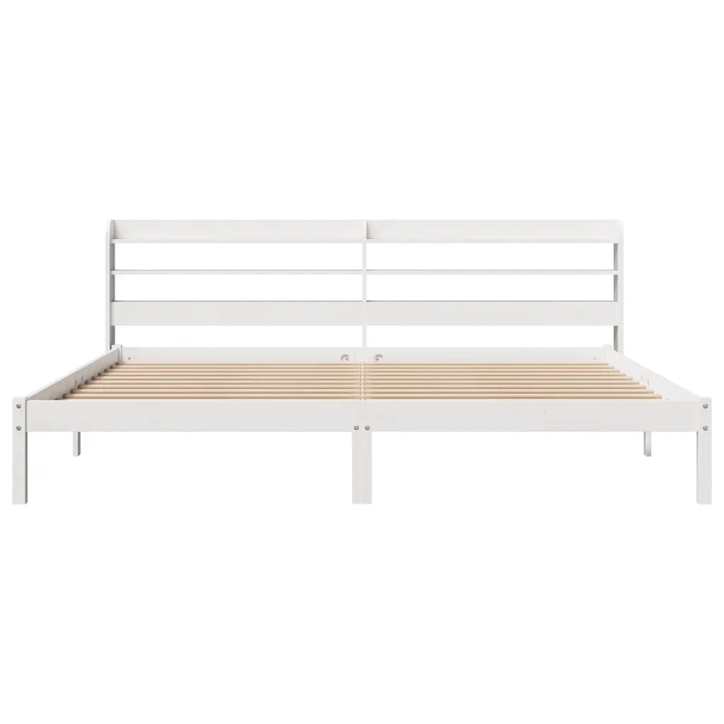 Letto senza Materasso Bianco 180x200 cm Legno Massello di Pino 3306548
